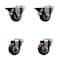 Service Caster 3'' Maroon Poly Wheel Swivel Bolt Hole Caster Set with 2 Posi Lock Brakes, 4PK SCC-BH20S314-PPUB-MRN-PLB-2-S-2 - alternate 1